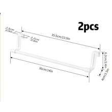Long Kitchen Towel Bar, Stainless Steel Towel Rack For Cabinet Door, Bathroom & Kitchen - Black - View 20