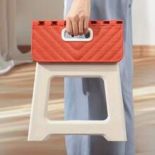 Taburete plegable portátil de plástico con asa, adecuado para exteriores, hogar, patio y múltiples escenarios, silla plegable, reposapiés, silla de pesca, silla de camping, silla de clase de invierno, silla de viaje, taburete de baño, taburete plegable compacto
