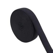 5/10 Yard/Cuộn Dây thun đen siêu mềm và bền - Dây thun dệt 8 lớp dày, Thích hợp cho đồ thủ công DIY và các dự án may vá, Vật liệu tự làm dây thun thắt lưng, Phụ kiện quần áo, Dây thun thắt lưng quần/váy, Nhiều kích cỡ có sẵn - màu đen - Xem 17