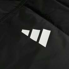 Adidas Áo khoác nam cổ đứng dáng lông vũ ba sọc, áo khoác nhẹ thường ngày, áo khoác thể thao hàng ngày KC2487 (80% lông vũ, 20% lông tơ) - màu đen - Xem 5
