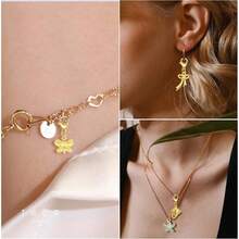 30 Pieces Golden Clip-On Charm Pendants Mixed Styles Dangle Charms With Lobster Clasps Accessories For DIY Earrings Jewelry Making Craft Supplies - (bộ)bộ đồ - Xem 6