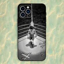 Funda de teléfono de boxeo H-Hajime No Ippo compatible con iPhone 16, 15, 14, 13, 12, 11 Plus, Pro Max, XS, X, XR, SE, Mini, 8, 7, de silicona suave en color negro - compatible con los modelos 17, 17 Pro y 17 Pro Max - Z5 - Ver 6