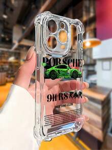 Funda para móvil , diseñada con un coche de carreras y un toque deportivo, compatible con los modelos  17,  16,  16 ProMax,  15,  15 ProMax,  14,  13,  12 y  11 Pro. Fabricada en TPU, ofrece protección a prueba de golpes. Perfecta para amantes de los coches, amigos, cumpleaños, vacaciones y ocasiones especiales. - transparente - Ver 3