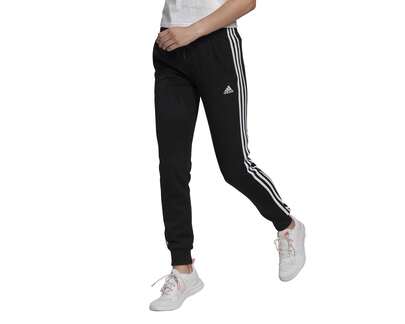 Adidas Essentials Slim Tapered Cuffed, Women's Tracksuit Bottoms, Black White, Xs