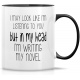 WRT003 - Taza blanca con mango negro e interior