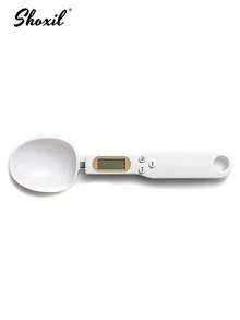 shoxil 1 件电子量勺，高精度厨房秤，量勺，烘焙厨房勺秤，刻度称量勺，适用于称量咖啡豆和茶，厨房烘焙 - 彩色 - 查看 3