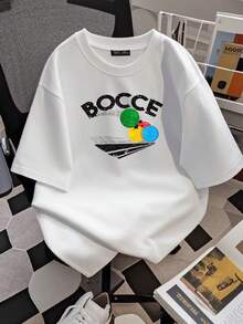 180g pure Cotton Petanque Bocce Ball Game Funny Unisex Gamer Meme Cult Movie Music Cool Gift Tee T Shirt C889 Versatile T-Shirt For Women Casual Slightly fashion women Casual Print Round Neck Short Sleeve Stretched streetwear Soft Women Top Graphic Tees graphic - Blanco - Ver 3