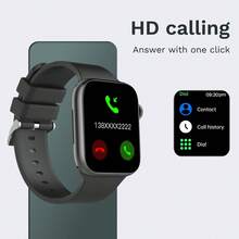1.83 英寸全触摸屏多功能户外运动智能手表，支持无线通话和短信、计步器、健身追踪器，男女皆宜的礼物，兼容 Android 和 IOS