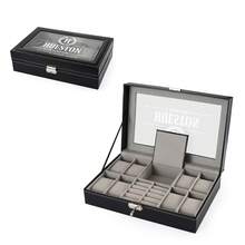 1pc Personalized Vintage Watch Storage Box, Groom's Gift, Men's Customized Watch Box, Men's Accessory Storage Box, Large Capacity Optional -2/3/10/11 Compartments, Personalized Men's Valentine's Day, Father's Day, Christmas, Birthday Gift, Husband's Anniversary Gift, Boyfriend, Graduation Gift,Elegant Living,Artful Living - Multicolor - View 13