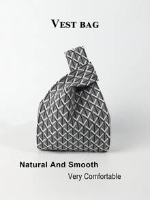 حقيبة تسوق قابلة للطي من الكروشيه خفيفة الوزن وقابلة للتنفس بتصميم كتل اللون المربعة، حقيبة يد كاجوال عصرية للنساء لحمل الهاتف والمستحضرات والكتب، مناسبة للاستخدام اليومي والعطلات والتنقل والتسوق والتصوير والخارج والتخييم والعودة للمدرسة والسفر والعطلات والطلاب