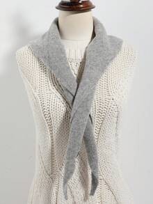 1pc Women's Fashion Simple Casual Solid Color Triangular Scarf/Headscarf, Suitable For Daily Outing And Party Matching