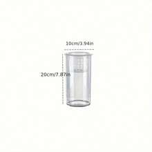 2-In-1 Plastic Transparent Cylinder Aquarium With Hydroponics Basket, Suitable For Desktop Or Tabletop Display