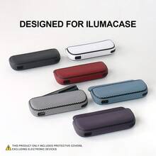 1 件适用于 IQO ILU.MA/ILUMAi 防摔皮套，个性化时尚吸烟配件外壳，展示您的个性化，采用碳纤维 PU 皮革制成，360 度完美贴合保护，防摔，吸烟者的理想配件，适合作为情人节、圣诞节、父亲节和其他男女节日的礼物 - ILUMA凱夫拉 - 查看 4