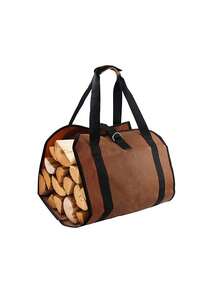 Waterproof Firewood Bag With Handle - Durable Wood Storage Tote Bag, Tear-Resistant Firewood Transport Bag For Indoor Fireplaces, Outdoor Camping, Hiking, Gardening, Picnics, Rv Travel And Patio Use, Perfect For Storing And Transporting Logs, Firewood Bundles And Firelighters