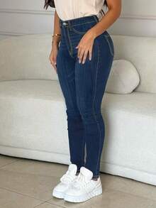 Pantalones vaqueros pitillo de nueve minutos para mujer con diseño explosivo de glúteos, de uso casual y apropiado para viajes, para cualquier estación del año