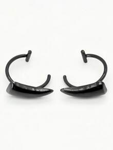 A Pair Of Vampire Fangs With No Holes, Lip Clips, Demon Teeth, Sharp Teeth, Titanium Steel, No Holes, Lip Rings, Halloween Single Item