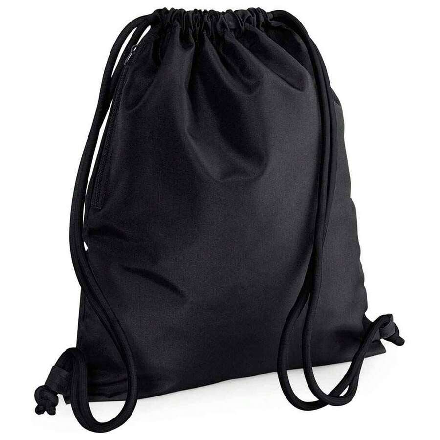 Bagbase Icon Drawstring Bag (Black) - 100% Polyester - (PC5456) - Black - View 1
