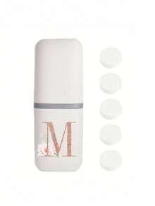 1pc Rose Gold A-Z Letter White Portable Toothbrush Holder, Keeps Your Toothbrush Clean And Convenient To Carry! Travel Toothbrush Rack, Portable Toothbrush Cup Cover, Suitable For Travel, Camping, Business Trip - White - View 38