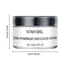 SUMIFANG 1 片临时染发泥，自然定型，不粘，易于清洁，Y2K 染发蜡，适用于日常派对角色扮演生日万圣节圣诞节 DIY 染发膏万圣节 - 白色 - 查看 10
