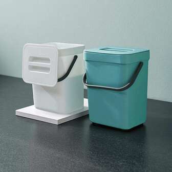 Multi-Scene Adhesive Trash Can - Suitable For Kitchen/Bathroom/Toilet! Strong Suction Cup + High Load-Bearing, Sealed Lid To Lock Odor, Wallmount Without Drilling, Easy To Clean, Quiet Open And Close, Fit For Home/Commercial Use!