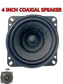 汽车音响喇叭4/5/6英寸600W两分频全频汽车音响扬声器重中低音超薄改装喇叭 - 黑色 - 查看 11