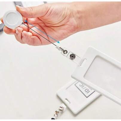 3 Set Retractable Ski Pass Id Card Badge Holder Name Tag Card Holder For School Office Company Nurse Accessories,For Social Security Card, ID Card, Postcard, Health Insurance Card And Credit Card - Durable Plastic