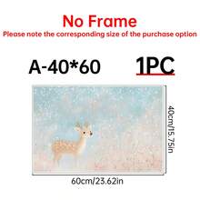 1pc Canvas Painting, Christmas Reindeer Mural Girl Christmas Decoration Pink Christmas Print, Wall Art Print, Home Decor, Perfect Holiday Gift For Him Or Her, Canvas Wall Art,Posters For Room,Home Decor,Room Decor Aesthetic,Room Decoration Stuff.Optional Frame, Room Decor