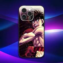 H-Hajime No Anime I-Ippo Phone Case Cover Compatible With  16e, 16, 15, 14, 13, 12, 11, Pro, X, XS, Max, XR, Plus, Mini Soft Black Cover - Compatible With  17 Case,  17 Pro Case,  17 Pro Max Case - Z3 - 查看 4