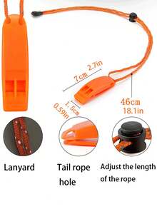 Outdoor Emergency Survival Dual-Frequency Whistle, Flood Whistle, Dual-Frequency Survival Emergency Anti-Loss, Dolphin Sound, Neck-Hanging Whistle