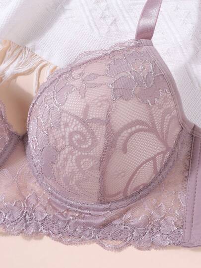 Romantic Kanten Gather Uplift Bra, Everyday Wear, Small Bust Lingerie view 6