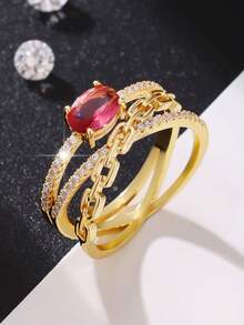 خاتم زفاف للنساء من الزركونيا المكعبة عالية الجودة والمرصع بالشرارات - هدية مثالية للمجوهرات - للذكرى السنوية، الخطوبة، خاتم الزفاف - هدية عيد الميلاد، عيد الحب