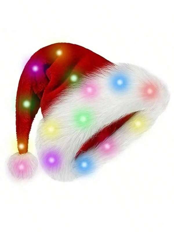 1pc High Quality Random Santa Claus Hat, Comfortable Thick Velvet Christmas Hat, Suitable For Holiday Parties, Unisex Christmas Cap, Merry Christmas