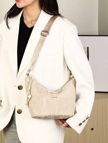 1pc Solid Color Nylon Zipper Closure Fashion Casual Backpack, Handbag For Women, Suitable For Spring, Summer, Autumn, Daily Use, Work, Business, Shopping - Multicolor - View 5