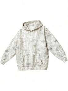 Maple Leaf Print Hoodie For Men And Women Camo Hoodie Oversized Sweatshirt With Pockets Sets Fall Outfits - White - View 8