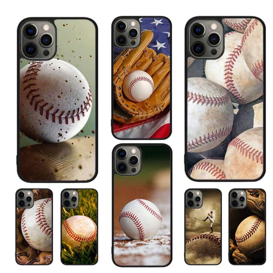 Custodie per telefono cellulare da baseball compatibili con 17 Air, 16, 15, 14, 12, 13, 11 Pro MAX, Apple Plus Coque-Cover compatibili con 17 Case, 17 Pro Case, 17 Pro Max Case