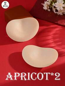 2/4 Stücke Schwarz-Aprikose Büstenhalter Polster, Länge 11 cm, Breite 8 cm, klebende BH Einsätze zum Anheben, wasserdicht für Sport, Bademode, Bikinis, Kleider