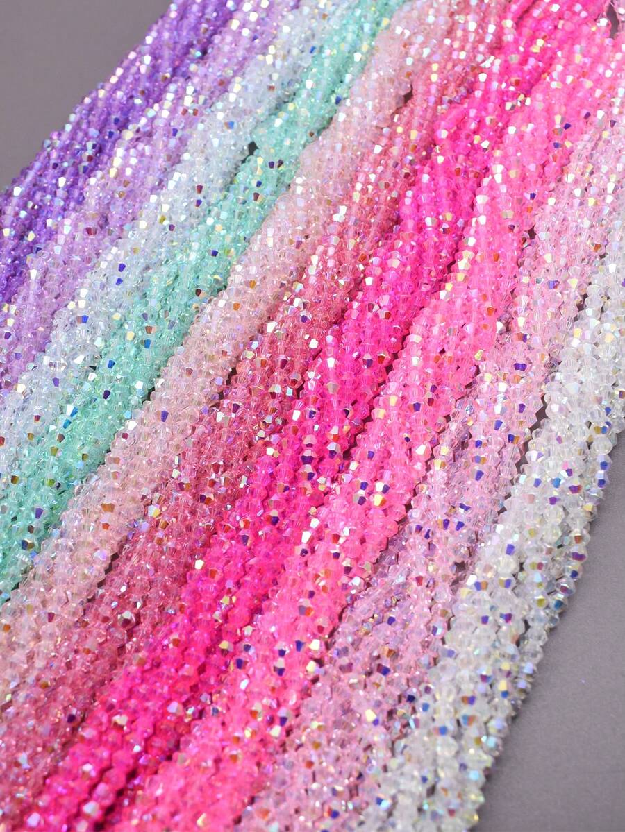 10pcs 4mm Dyed Glass Spike Beads DIY Jewelry Accessories - 10 Pieces Of Sharp Beads Roasted Color - View 1