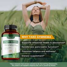 BUPORAI Gymnema Orgánica: Promueve La Salud Intestinal Y La Absorción De Nutrientes, Fortalece El Sistema Inmunológico Y Aumenta La Energía Natural - 120 Unidades - 120 cápsulas - Ver 6