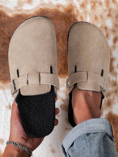 أحذية رجالية كاجوال بلون أحادي من نوع المول، مريحة وغير انزلاقية بنعل ناعم، بتصميم أصبع قدم مستدير، بنسيج علوي مريح، نعل من البي في سي، إغلاق بدون ربط، مناسبة للأنشطة الخارجية طوال العام، متوفرة بإصدار مبطن للخريف/الشتاء وإصدار بدون بطانة للمواسم المختلفة