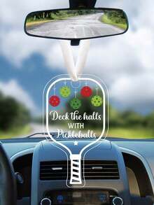 Deck The Halls With Pickleballs, Pickleball Transparent Acrylic Ornament, Xmas Hanging Acrylic Ornaments, Personalized Pickleball Christmas Ornament, Deck The Halls Gifts For Pickleball Lover And Sport Lovers Christmas Decorations Home Christmas Gifts Christmas Decor