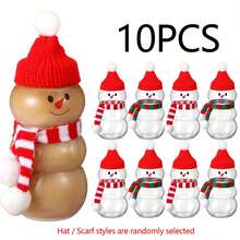 10/5/1 Stück 16-Unzen Weihnachts-Schneemann Milchtee Kaltgetränk Becher, Weihnachtsdekoration - Dicke wiederverwendbare Verpackungsflasche, geeignet für Feiertagspartys, wiederverwendbare Verpackungsflaschen, Party-Getränkesets und Familienzusammentreffen. Geeignet als Dekorationsobjekt für Feiertagspartys