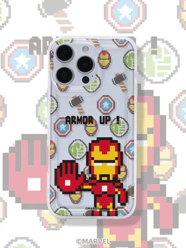 Marvel Funda de teléfono anti-caída con diseño oficial de Marvel, transparente y resistente a golpes y arañazos para Galaxy A Series, Galaxy S Series, 17, 17 Pro, 17 Pro Max, 11, 12, 13, 14, 15, 16 Pro, 16 Pro Max, 14 Plus, 15 Plus, 16 Plus, XR, XS Max