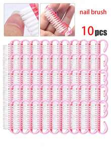 美甲修脚套装，迷你指甲锉和橙木棒套装，双面一次性指甲锉，木质角质层推，指甲清洁工具，指甲刷 - 彩色 - 查看 14