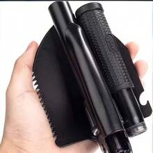 1pc Ultra-Light Tactical Folding Shovel - Survival Shovel With Saw, Pickaxe And Camouflage Pouch, Stainless Steel, Suitable For Camping, Hiking And Outdoor Adventure, Multi-Functional Tool, Sturdy Construction