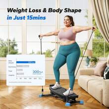 MERACH Balance Board With Resistance Bands, Portable Ski Balancing Machine Featuring LCD Monitor, 300 Lbs Capacity Gibbon Balance Trainer For Full Body Workout - 黑色 - 查看 8