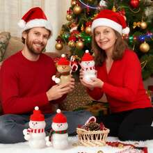 10/5/1 Stück 16-Unzen Weihnachts-Schneemann Milchtee Kaltgetränk Becher, Weihnachtsdekoration - Dicke wiederverwendbare Verpackungsflasche, geeignet für Feiertagspartys, wiederverwendbare Verpackungsflaschen, Party-Getränkesets und Familienzusammentreffen. Geeignet als Dekorationsobjekt für Feiertagspartys