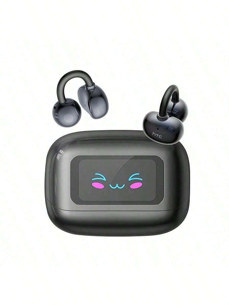 HTC NE54 Bluetooth Headset With 3D Panoramic Stereo Sound For A Premium Music Experience Cloud-Sense Comfort And Soft Fit Super-Latest Bluetooth Core For Workouts And Offices (Black)