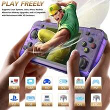 Brand New R36H Retro Handheld Game Console, Open Source Linux System, Classic Gamepad, 3.5" IPS Screen, Portable Video Player, Pre-Loaded With 15,000+ Games, Multi-Color Options, Open Source Handheld Game Console - 彩色 - 查看 7
