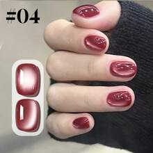 10ML/PCS 水金色浅紫黑色玻璃珠猫眼磁铁凝胶指甲油美甲用品2025新款秋季款紫黑色猫眼指甲胶UV光指甲适用于指甲和脚趾甲沙龙使用圣诞指甲紫色指甲粉色指甲蓝色指甲 - 彩色 - 查看 6