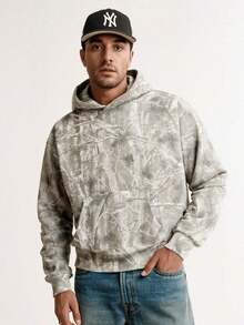 Maple Leaf Print Hoodie For Men And Women Camo Hoodie Oversized Sweatshirt With Pockets Sets Fall Outfits - White - View 5